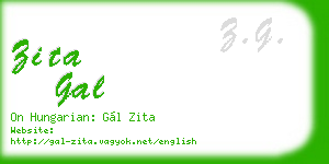 zita gal business card